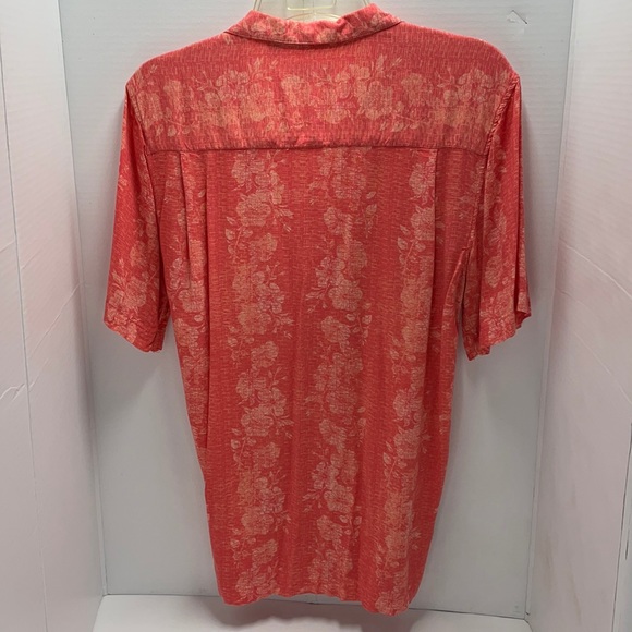Oliver & Burke Men's Hawaiian Shirt Orange Floral - XL - Picture 4 of 4